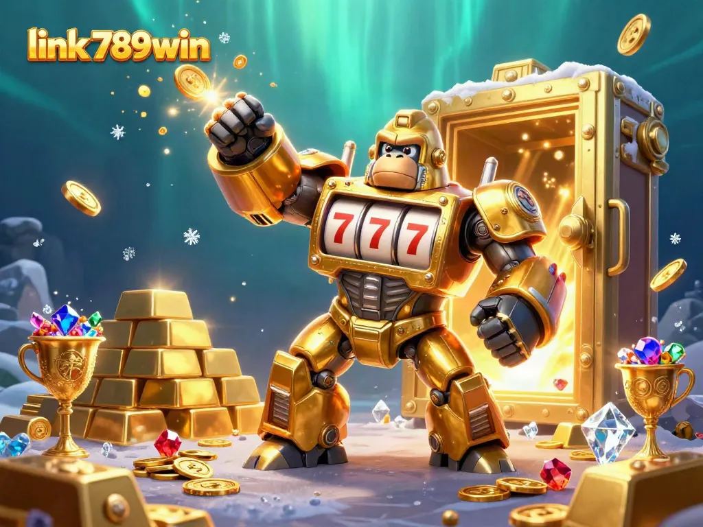 Engage with the thrill of gaming at link 789win featuring an epic mech gorilla and treasures.