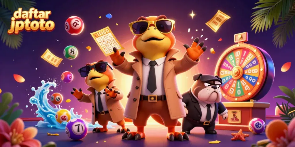 Experience vibrant gameplay with daftar jptoto in a dynamic casino scene full of lottery excitement.
