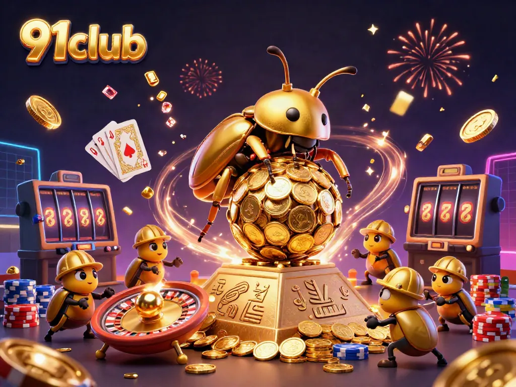 Engage with thrilling 91club gaming experiences featuring gold coins and vibrant casino elements.