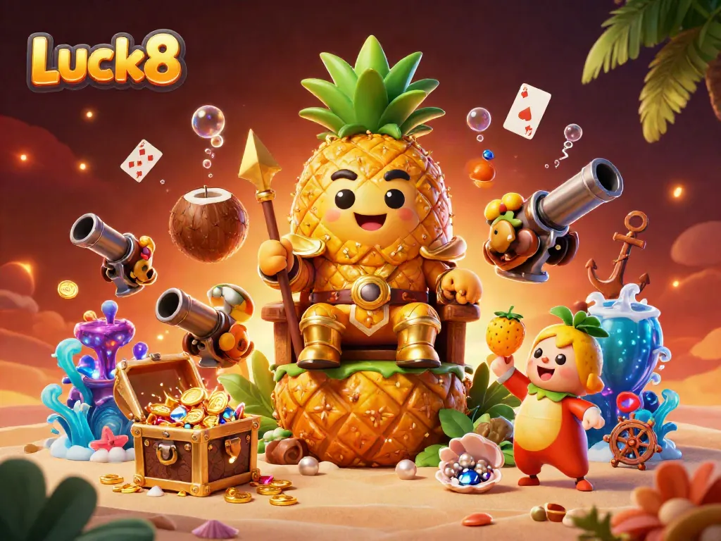 Experience the excitement of Luck8 with vibrant casino elements celebrating a colorful gaming environment.