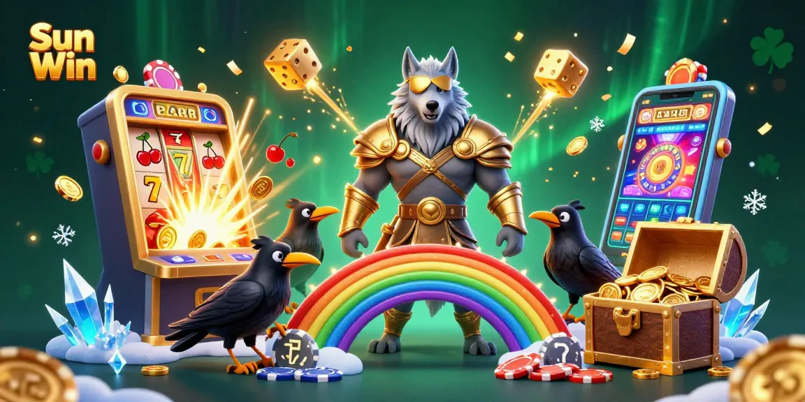 Win big with Sun Win at the thrilling carnival of 3D casino games featuring slot machines and golden prizes.