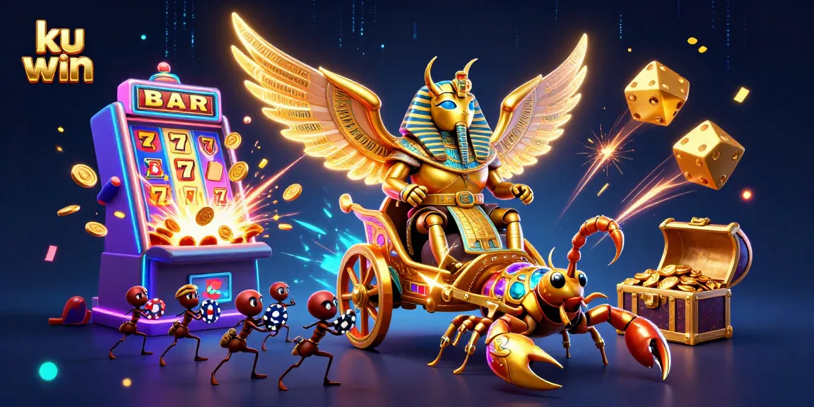 Experience casino thrills with ku win's dazzling golden beetle, scorpions, and jackpot winnings!