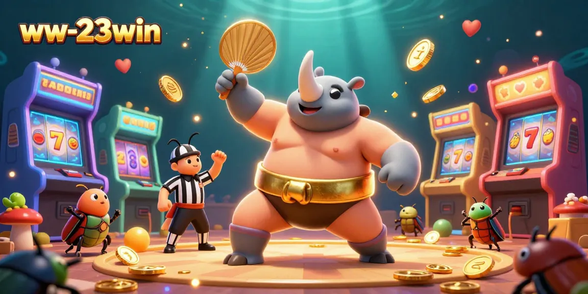 Experience thrilling gameplay at ww-23win with a vibrant 3D casino illustration featuring exciting slots