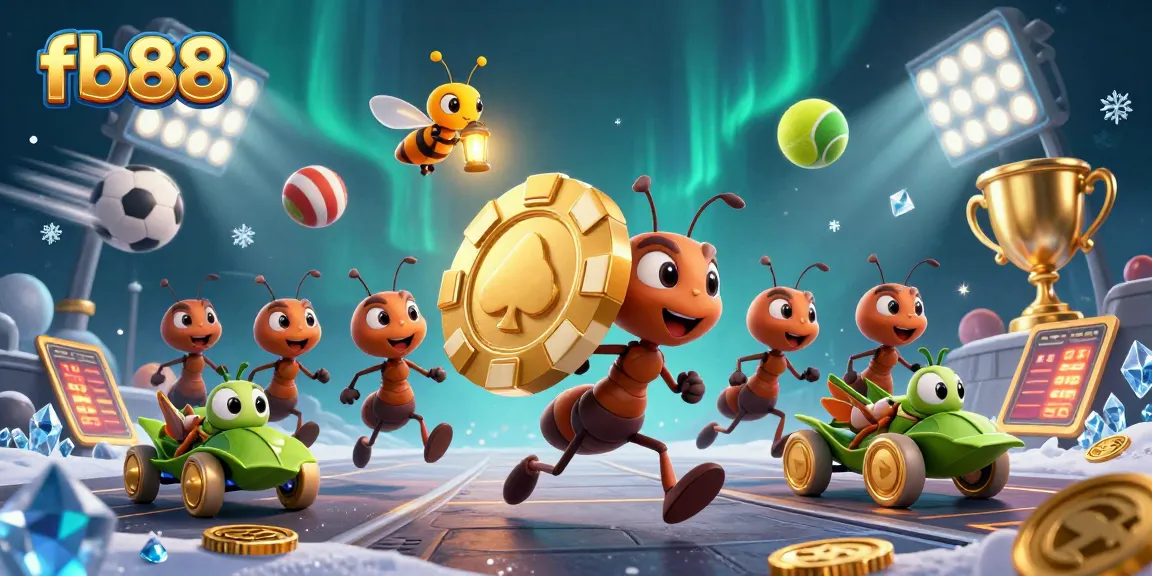 Experience fb88's thrilling heist of a giant poker chip in an action-packed casino scene.