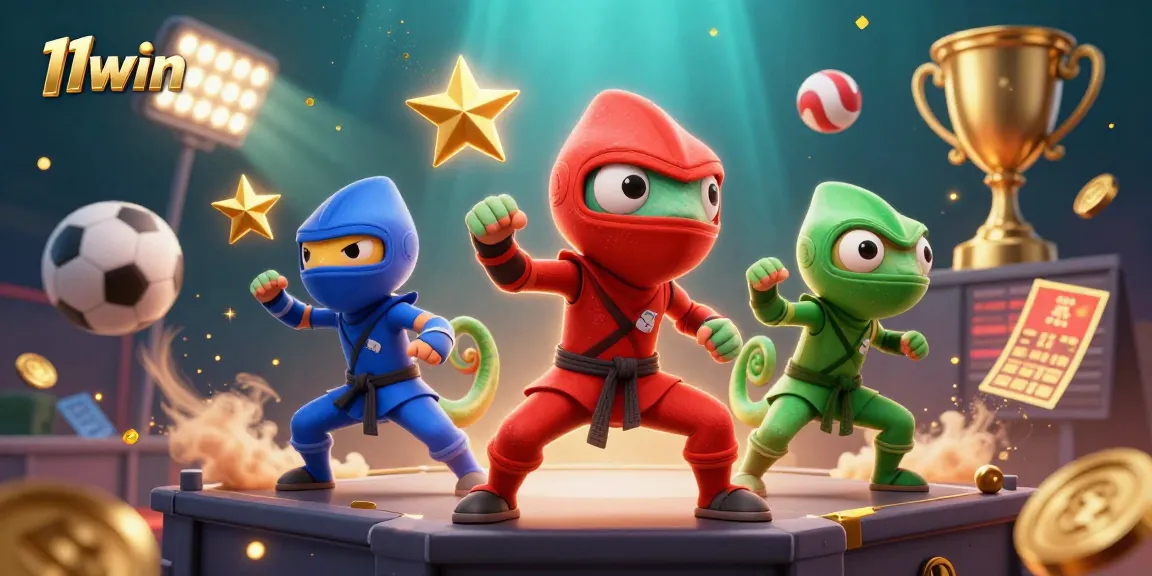 Boost your gaming experience with the vibrant 11win chameleon ninjas in action on a rooftop.