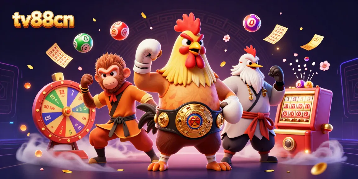 Engage with tv88cn's vibrant gambling scene featuring dynamic characters and lottery themes.