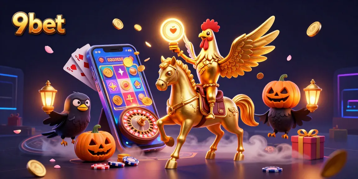 Experience thrilling gaming excitement at 9bet with a dazzling casino scene featuring dynamic game elements.