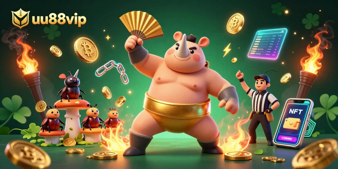 Watch the uu88vip champion beetle stomp and unleash golden coins in an action-packed online casino scene.