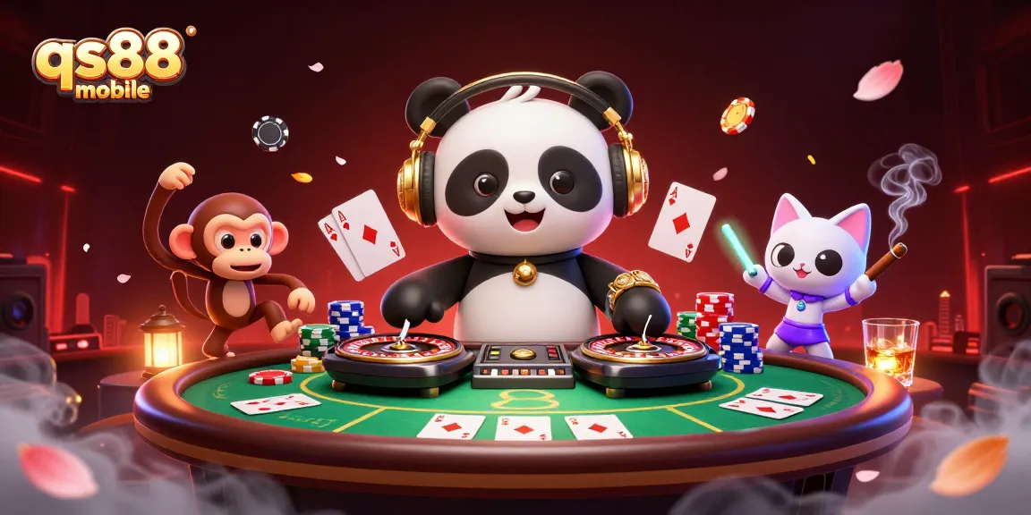 Engage with exciting qs88 mobile gameplay featuring vibrant casino characters and elements.