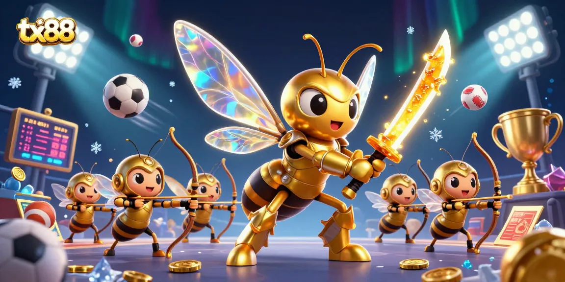 Experience thrilling gameplay with tx88 as the 3D hornet and bee archers battle among sports elements.