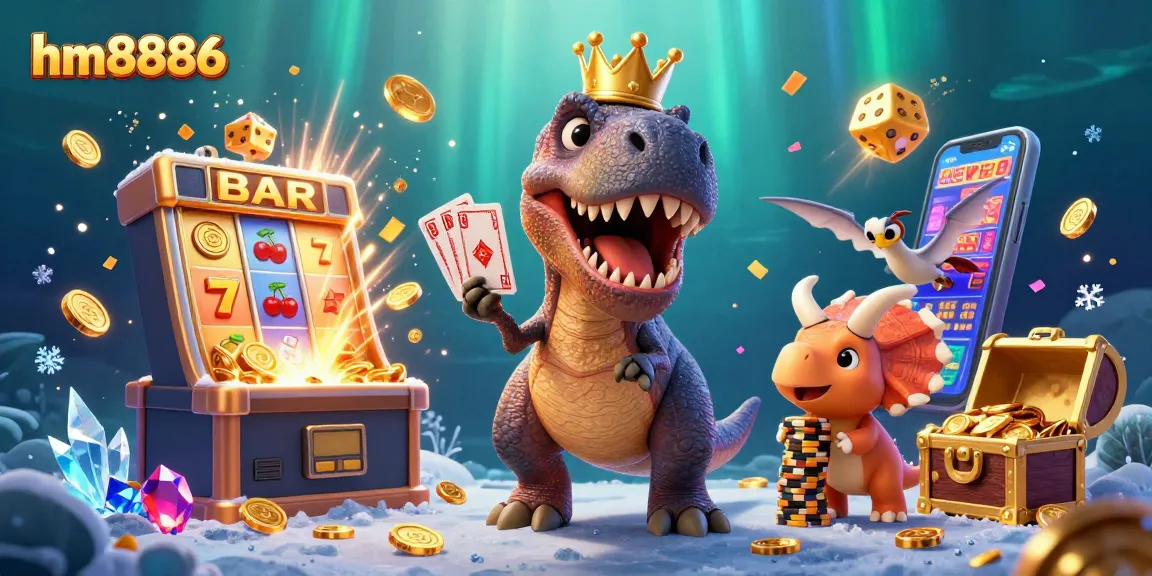 Experience the thrill of winning at hm8886 with a vibrant 3D casino scene featuring dynamic characters and exciting game elements.