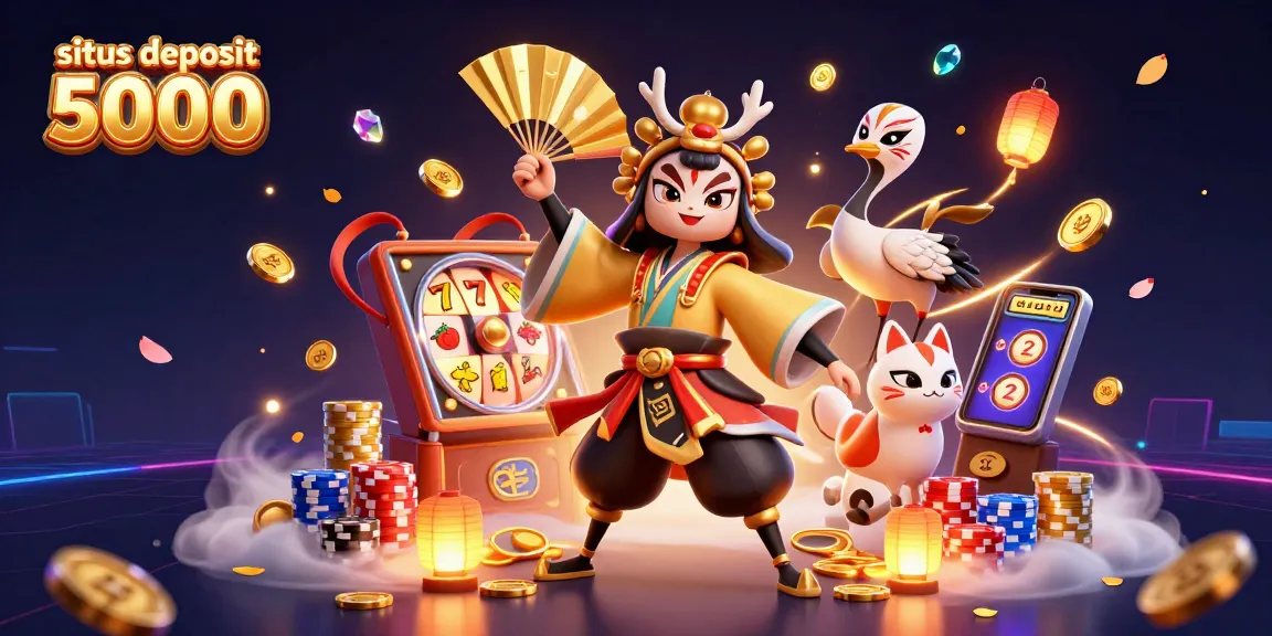 Experience high-stakes thrills with situs deposit 5000 featuring vibrant characters and action-packed casino elements.