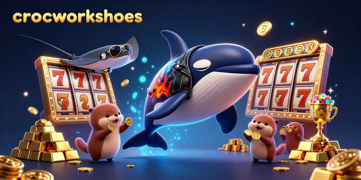 Experience luxurious gaming with crocsworkshoes, featuring vibrant characters and casino symbols.